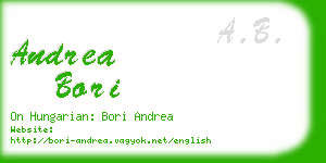 andrea bori business card